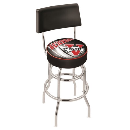 Holland Bar Stool Co 25" Chrome 2-Ring Valdosta State Swivel Bar Stool, Back L7C425ValdSt-D2